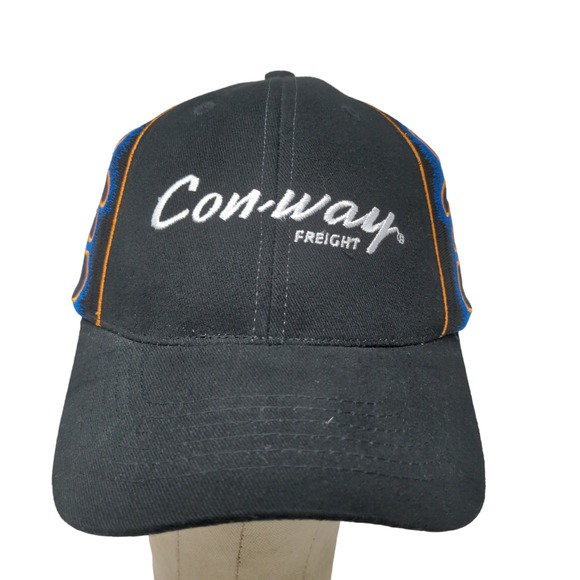 Con-Way Freight Racing Strapback Hat Blue OSFM Embroidered Flames #6 - Picture 1 of 13
